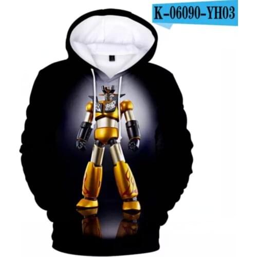 New Mazinger Z Mens Hoodie Soul eater Hoody Sweatshirt Good Quality Kids Anime hoodie soul eater 3D Printing Men/women Pullover