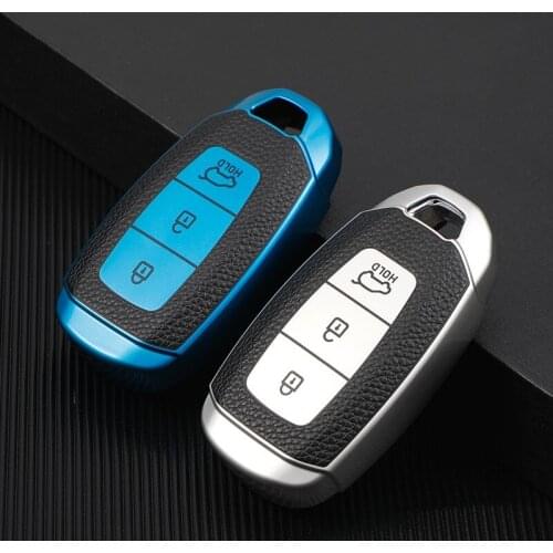 TPU Car Key Case Cover Protector Shell Accessories For Hyundai i30 Ix35 Encino Azera Accent TM Palisade Santa Fe Auto Decoration