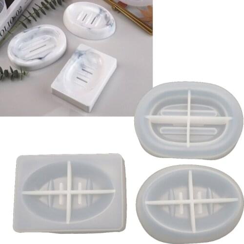 Handmade Soap Box Silicone Mold Soap Dish Tray Resin Casting Mold Epoxy Resin Ring Dish Holders Resin Soap Tray Molds