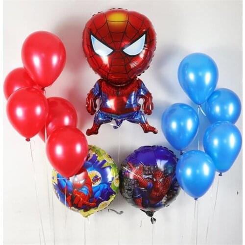 1Set Marvel Spiderman Iron Man Foil Balloons Captain Spiderman Birthday Party Decoration Balloons Baby Shower Globos Kids Gifts