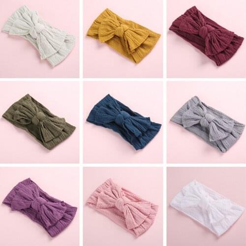 1pcs Baby Headband Elastic Turban Hairband Bows kids Girl Headbands Hair bands Baby Girls Scarf Hair accessories Bow hairpin