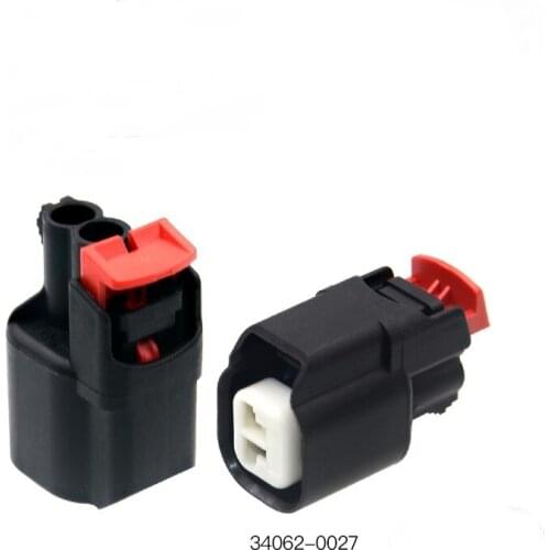 10-100 Sets 2 Pin Way 34062-0027 Molex Auto Waterproof Cable Connector Plastic Socket Housing Wiring Harness female Plug