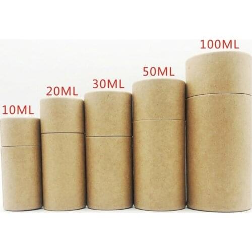 100pcs/lot Essential Oil Bottle Packaging Box Gift Paper Tube Packing Box With Lid Round Paper Cardboard Boxes wholesale