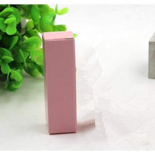 2*2*7.1cm 100Pcs/ Lot Pink Craft Paper Pack Boxes Kraft Paper Event Box For Lipstick Perfume Cosmetic Lip Cream Bottle Package