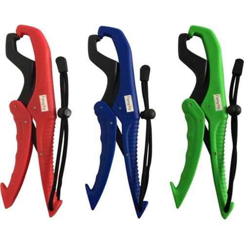6 Inch Fish Grabber Plier Controller Practical Fishing Gripper Gear Tool ABS Grip Tackle Holder Fish Clamp with Adjustable Rope