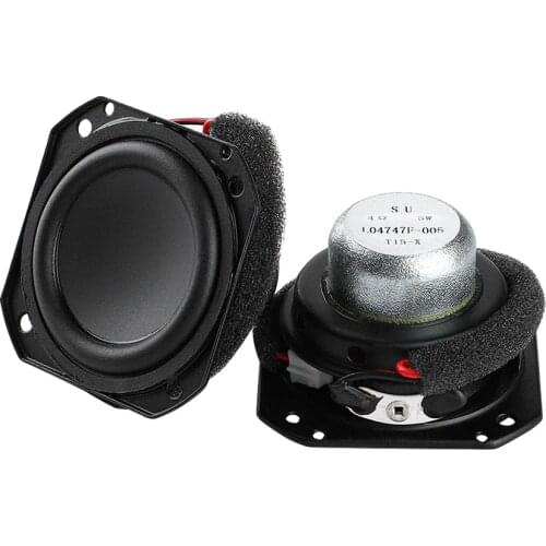 AIYIMA 2PCS 1.75 inch Portable Audio Speaker 4Ohm 5W Stereo Full Range Neodymium Loudspeaker DIY for Home Theater Amp Square