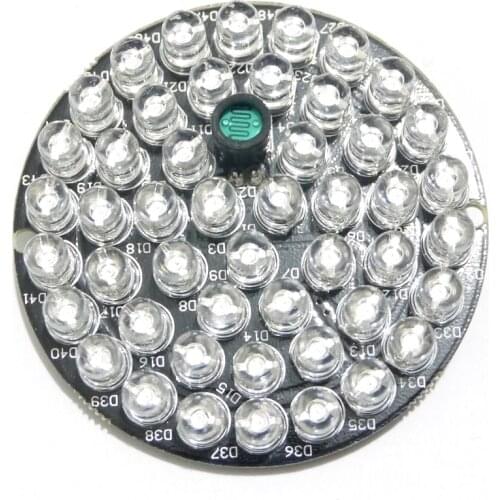 CCTV Accessories infrared light 48 Grain 850nm IR LED board for Surveillance cameras night vision diameter 53mm
