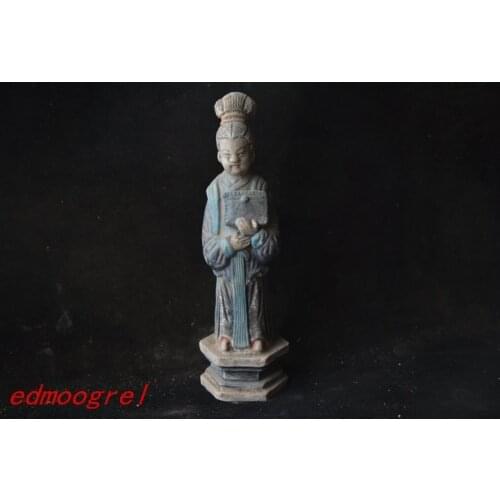 Antique Tang Three color porcelain Lady Statue/Sculpture,Hand-painted crafts,Decoration,Collection&Adornment,Free shipping