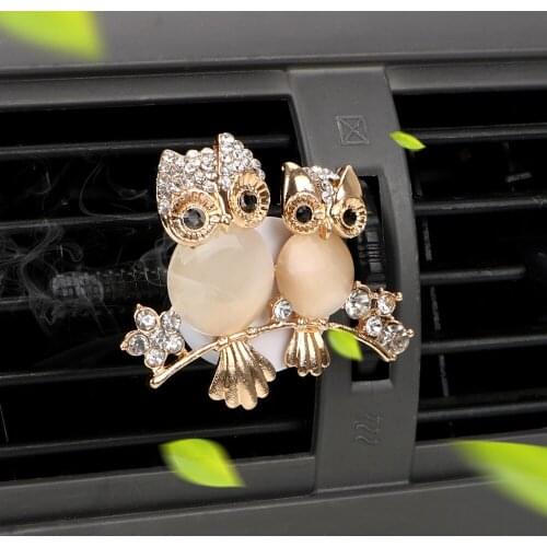 Auto Outlet Perfume Vent Solid Fragrance Diffuser Car-styling Diamond Owl Car Air Freshener