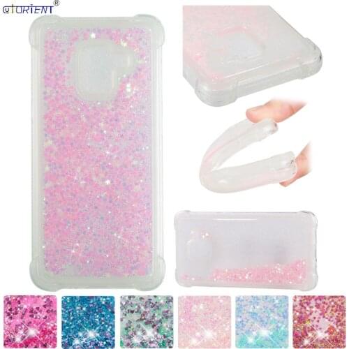 Glitter Case For Samsung Galaxy A8 A5 2018 Bling Dynamic Quicksand Liquid Bumper Cover SM-A530F/DS SM-A530X Phone Cases Funda