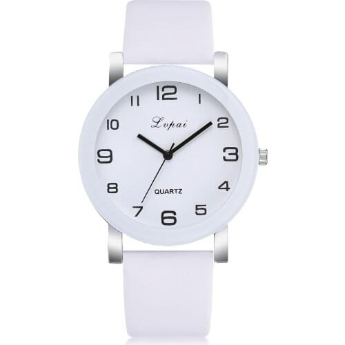 Womans Watch Fashion Simple White Quartz Wristwatches Sport Leather Band Casual Ladies Watches Women Reloj Mujer