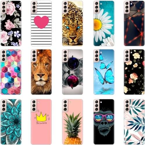 Case For Samsung Galaxy S21 5G Case Soft Silicone Phone Cover for Samsung S21 Ultra S 21 Plus S21+ Shockproof clear tpu cases