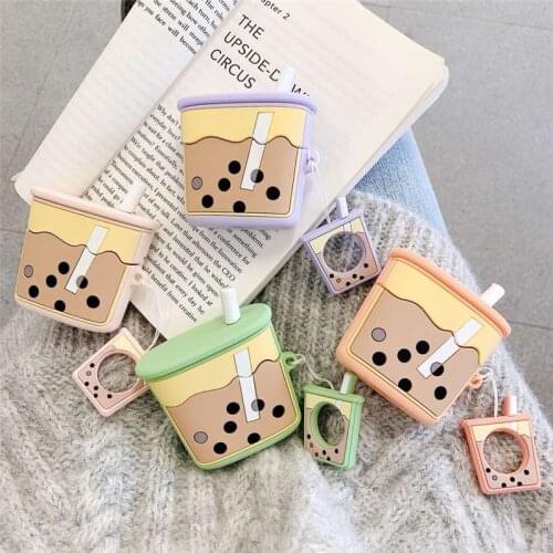 For AirPods 1 2 pro Case Cute cartoon headphone Cover Bubble tea For Air pods3 Case Protect Wireless Headset cover