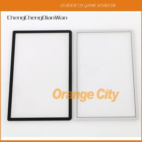 ChengChengDianWan Black & White Top Screen Frame Lens Cover LCD Screen Protector Film For New 3DS Console