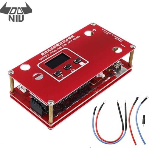 DANIU Portable DIY Mini Spot Welders Machine with LCD Display Automatic Touch Welding Mode for 18650 Battery Super Capcitor