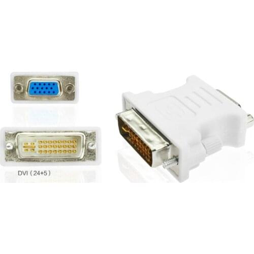 DVI-I 24+5 Pin Dvi To Vga Male To Female Video Converter Adapter For Pc Laptop For Graphics Cards