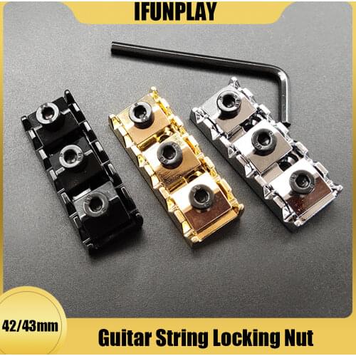 Electric Guitar 42mm/43mm Metal Guitar Tremolo Bridge Locking String Nut for Electric Guitar Guitars Parts Accessories
