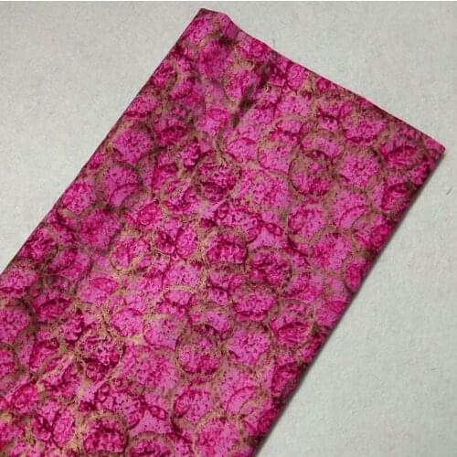 Gold Stamping Pink Circle Printed Cottton Fabric 50x105cm Glitter Fabric Patchwork for Bag Cloth Dress Party Home Decoration