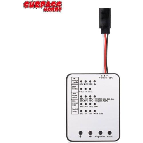 SURPASS HOBBY High Quality Low Voltadge Cut Off Voltadge Programming Card for RC Car ESC Brushless Electronic Speed Controller