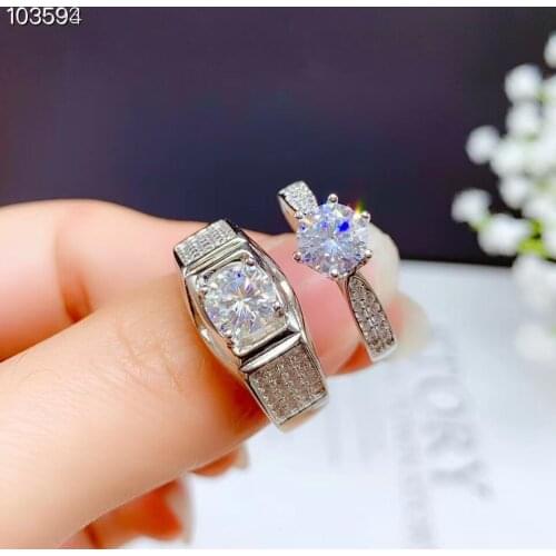 Couple ring man ring crackling moissanite gemstone ring for women jewelry engagement ring for wedding 925 silver birthday gift
