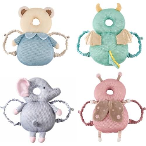 Cute Lovely Animal Style Toddlers Head Back Protector Pad Cushion for 5-15 Months Babies Infants Learning Walking Crawling