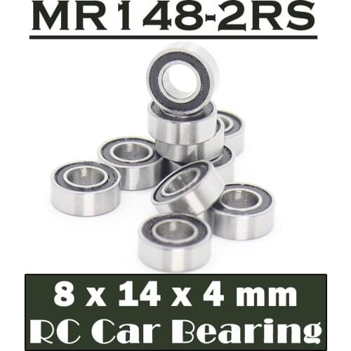 MR148RS Bearing High Quality ( 10PCS ) 8*14*4 mm Hobby Electric RC Car Truck MR148 RS 2RS Ball Bearings MR148-2RS Black Sealed