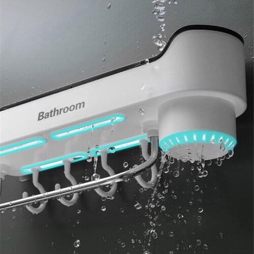 Pop Bathroom Shampoo Shower Shelf Holder Kitchen Storage Rack Organizer Wall Mounted Corner Shower Shelf Bathroom Accessories