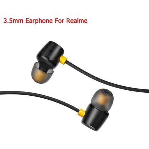Realme Buds 3.5mm Earphone Earbuds In-Ear Wired With Mic For Realme X2 3 6 7 Pro 6i 7i 6S X Q Q2 Q2i V3 V5 Redmi 6A 7A 8A 9A 9C