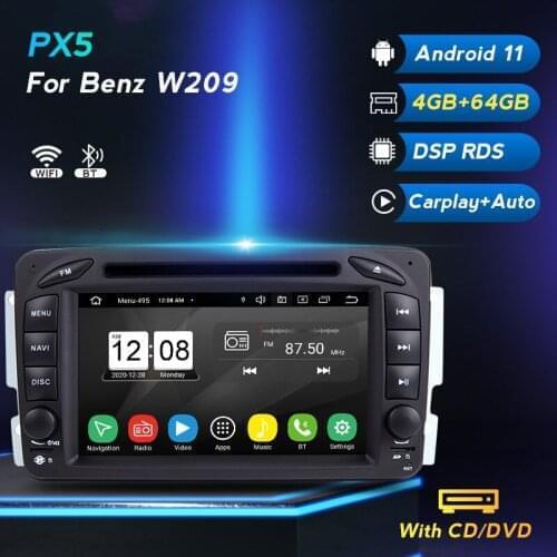 NEW PX5 4G LTE Android 11 DSP Car Radio Multimedia Player for Mercedes Benz CLK W209 W463 W208 GPS Navi Stereo 4G Carplay Auto