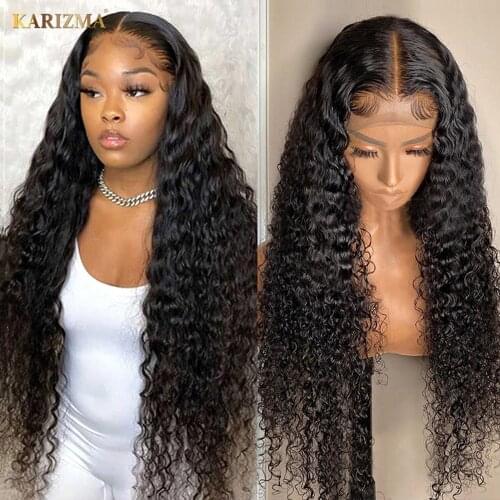 13X6 Lace Front Human Hair Wig For Women 180% Kinky Curly Wave Wigs Prepluck Remy Brazilian Curly Human hair Wigs 13x4 Lace Wig
