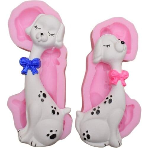 Spotted Plum Dog Silicone Cake Mold Chocolate Molds Mousse Jelly Candy Bakeware Mold DIY Cake Decoration Accessories k990