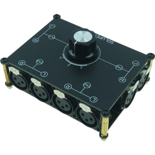 SOLUPEAK X31 Signal Sources Selector 3(1)-in-1(3)-Out XLR Balance Stereo Audio Switch Switcher Passive Selector Splitter Box
