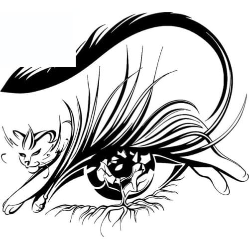 Cat Eye Beauty Salon Creative Car Stickers Fashion Car Stickers Car Decoration Personality Pvc Decals Black/white, 18cm*16cm