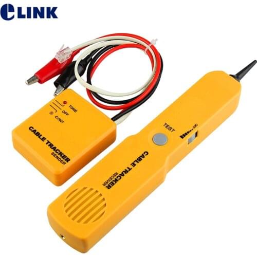 Telephone Cable Tracker Portable Handheld Phone Wire Detector RJ11 Line Cord Tester Tool Kit Diagnose Tone Tracer Receiver ELINK