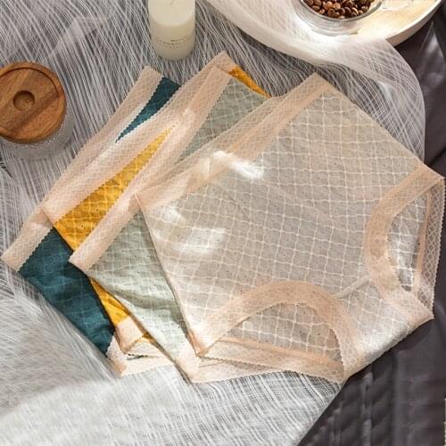 4pcs/lot Womens Panties Sexy Underwear Seamless Underpants High Waist Panties Lace Briefs M-XL Female Antibacterial Underwear