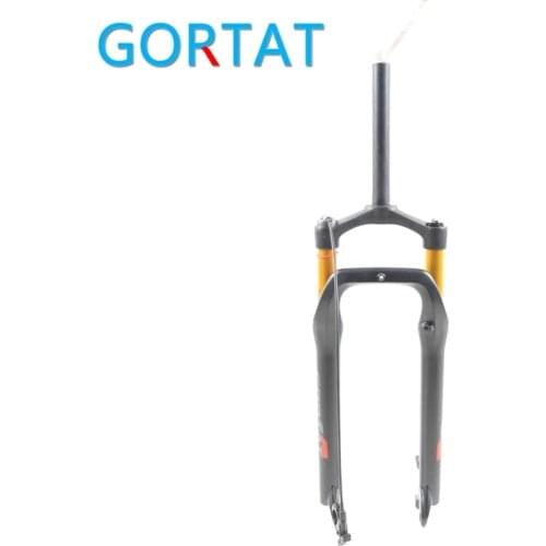 GORTAT Fork For Bicycle 26 27.5 29 Inch Mtb Solo Air Suspension Snow Bike Shoulder Wire Locking Suspension Forks Aluminium Alloy