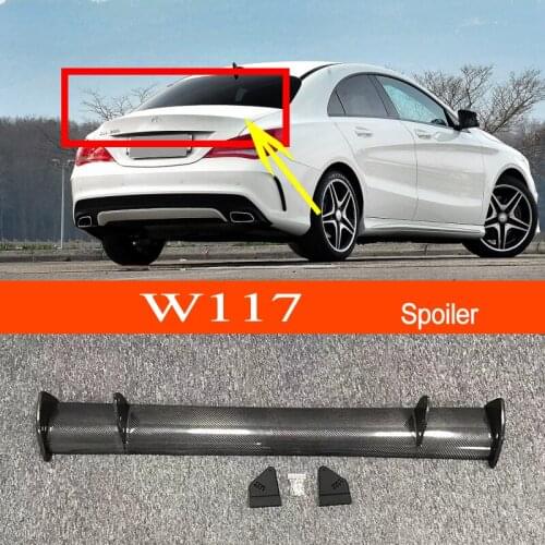 W117 Carbon Fiber Car-styling Sporty Rear Trunk Wing Spoiler for Mercedes-Benz CLA-class W117 2013-2019