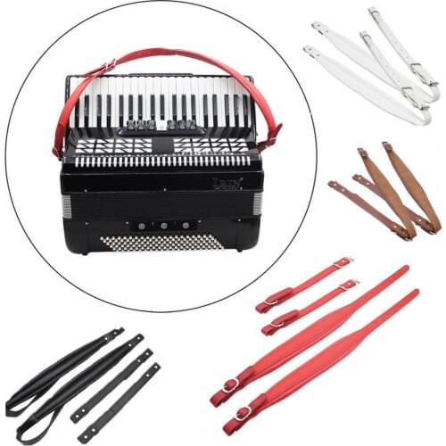 1 Pair Accordion Strap Adjustable wear-resistant Faux Leather Universal Accordion Shoulder Belt for Home