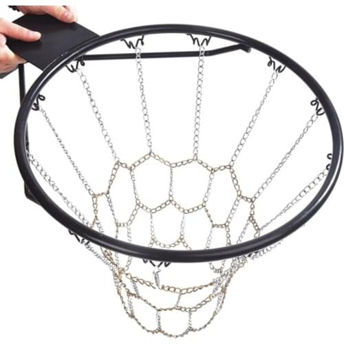 1Pcs Classic Basketball Net Galvanized Steel Chain Net Sports Target Replacement Rugged Duty Backboard Rim 55 cm