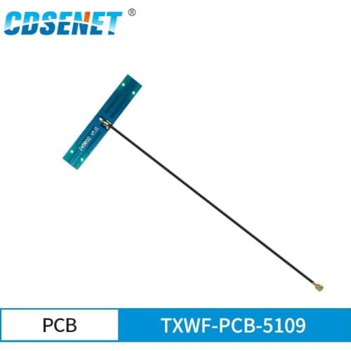 2W PCB Built In Antenna 2.4GHz 5.8GHz 2dBi IPEX Interface TXWF-PCB-5109 Omnidirectional Small Size Antennas Self-adhesive