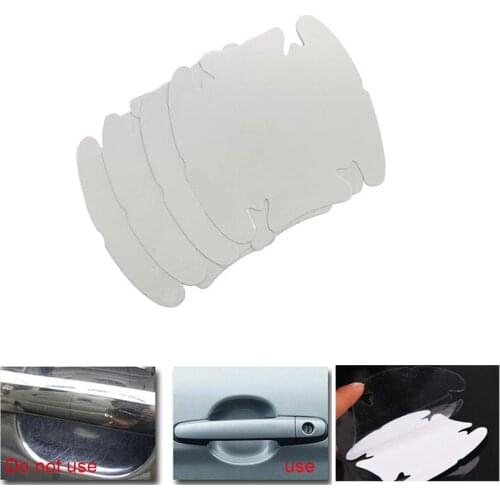 4 Pcs Car Door Handle Invisible Transparent Anti-scratch Protection Protector Sticker F-Best