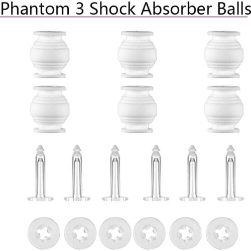 6 Packs Damping Bumper Rubber Balls Anti-drop Pins Kit Locker for DJI Phantom 3 Gimbal Camera Soft Silicone Shock Absorber Parts