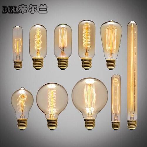Free shipping ST64 Edison bulb 220V 110V 40W bulbs lighting vintage restaurant lamps bar