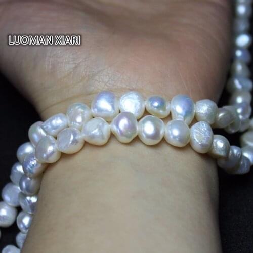 Wholesale Irregular Random Shape Natural Freshwater Pearl Stone Beads For Jewelry Making DIY Bracelet Necklace 15'' 8-9 mm