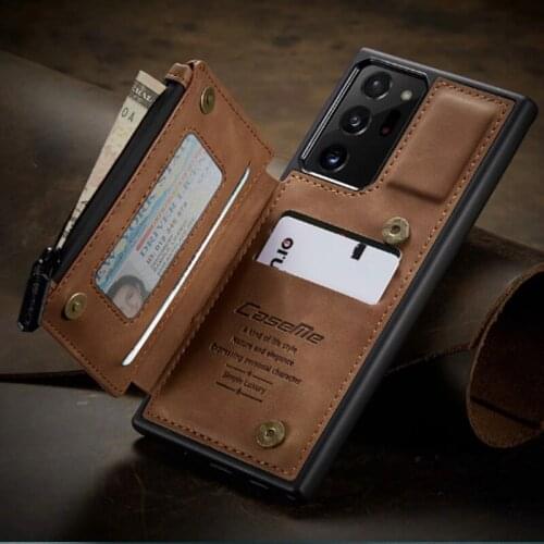 Luxury Leather Wallet For Samsung Note 20 Ultra Case Magnetic Wallet Case Armor Shockproof Card Holder Wallet Flip Cover Buckle