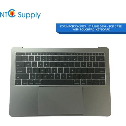 NTC Supply New A1708 Top case with keyboard and touchpad Space Grey Silver US UK For Macbook Pro A1708 Topcase Top cover