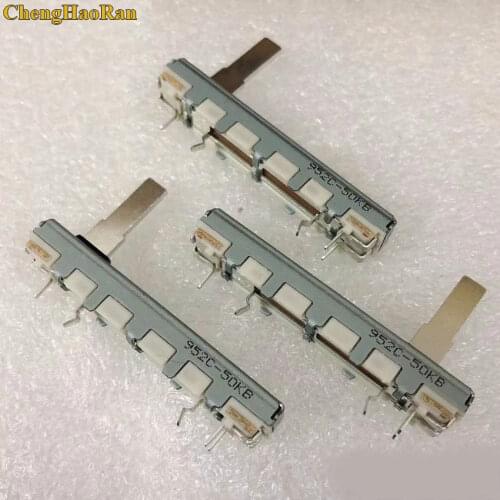 ChengHaoRan 1pcs ALPS 45mm sliding potentiometer push for Sony tape recorder B50K 3 pin single channel 4.5cm Handle High 15MM