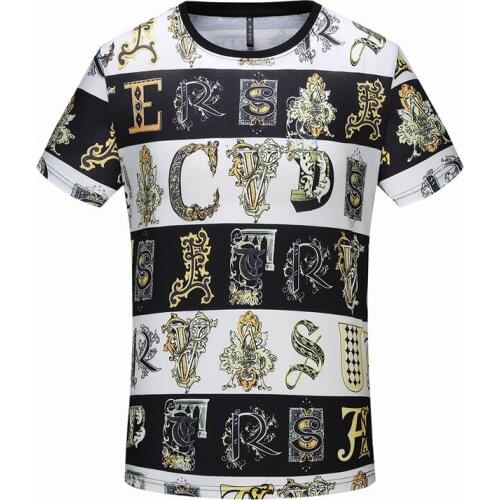 Printed Letter T Shirt Men Brand Short Sleeve Fashion Man Streetwear O Neck Slim Modal Cotton 100% Camiseta Masculina