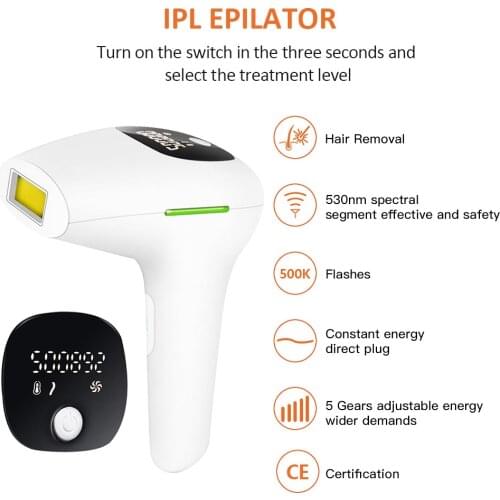 IPL Epilator Laser Permanent Bikini Trimmer 500000 Flash Electric Painless Threading Hair Removal Photoepilator Depilatory
