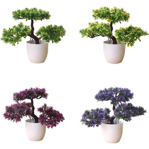 Artificial Plant Tree Bonsai Fake Potted Ornament Stage Party Home Office Desktop Garden Balcony Hotel Decoration Plants